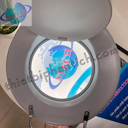 Kính lúp 10X kẹp bàn STECH tiêu chuẩn Quốc Tế 8066A-10X (thấu kính trắng, tròn)